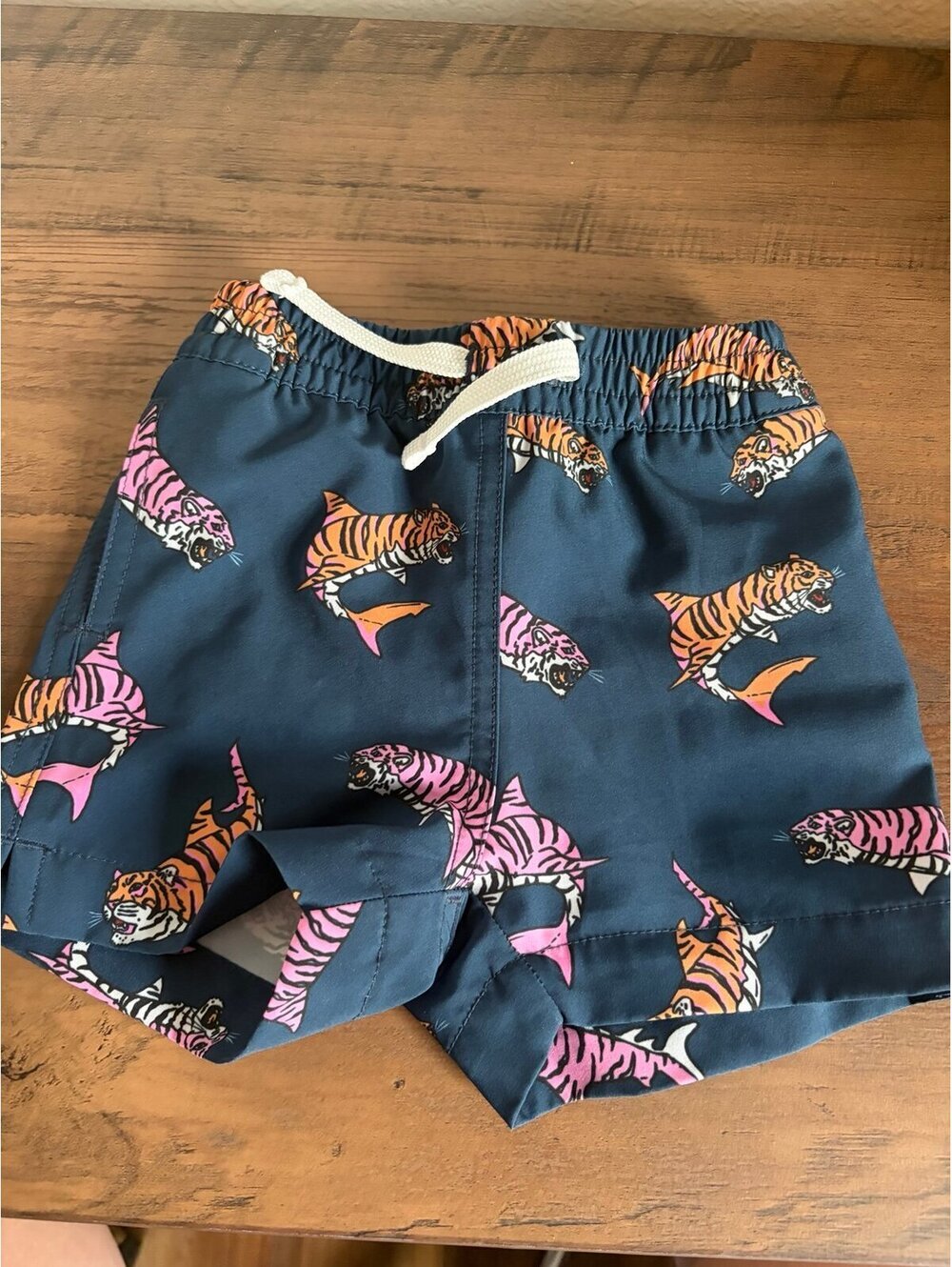 Chubbies Kids Tiger Shark Swim Shorts size 6-12M. No liner